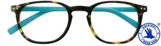 Leesbril I Need You +3.00 dpt Junior Selection bruin-turquoise-1