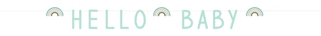 Letterslinger Haza Hello Baby mintgroen 2.50m-1
