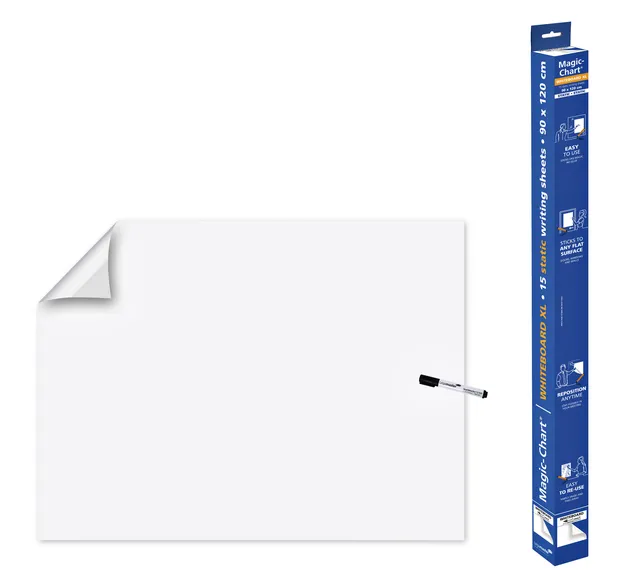 Magic-Chart Legamaster whiteboard XL 90x120cm wit 15 vel-1