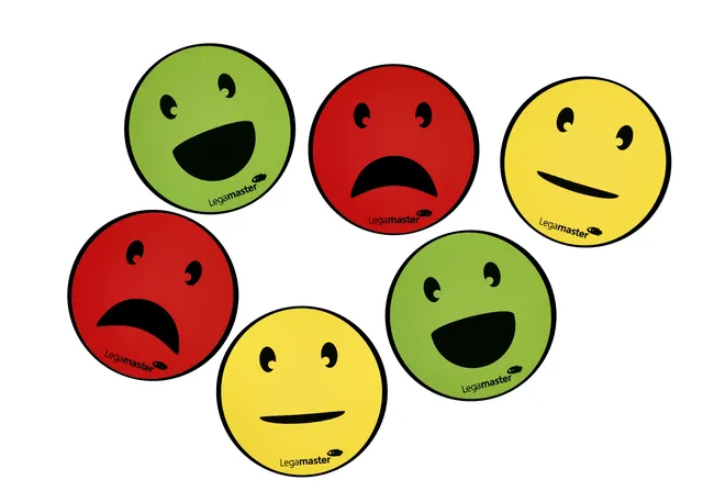 Magneet Legamaster emoticon 50mm assorti 6 stuks-1