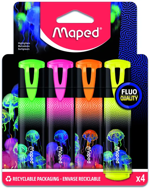 Markeerstift Maped Deepsea Paradise set à 4 kleuren-1