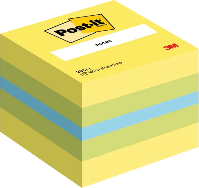 Memoblok Post-it 2051 51x51mm kubus lemon-1