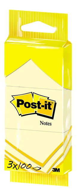 Memoblok Post-it Notes 6810 38x51mm canary yellow 3 stuks-1