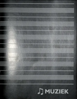 Muziekschrift Qbasic 165x210 36blz 70gr zwart-1