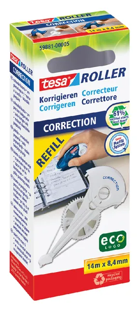 Navulling corretieroller tesa® ecoLogo® 14mx8