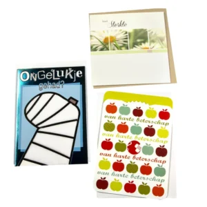 Navulset Paperclip wenskaart beterschap 12 kaarten-1