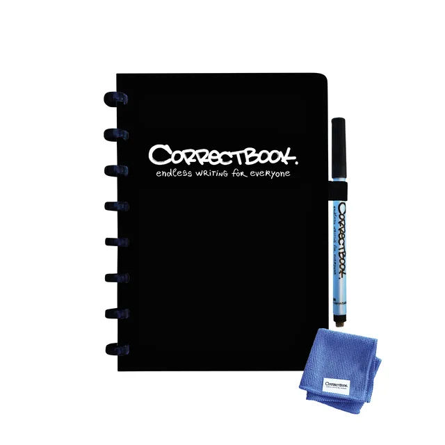 Notitieboek Correctbook A5 blanco 40blz ink black-1