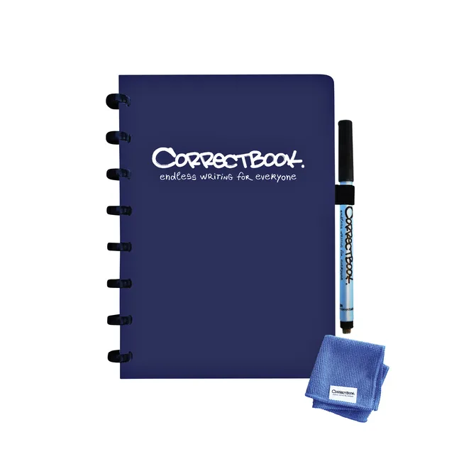 Notitieboek Correctbook A5 lijn 40blz midnight blue-1