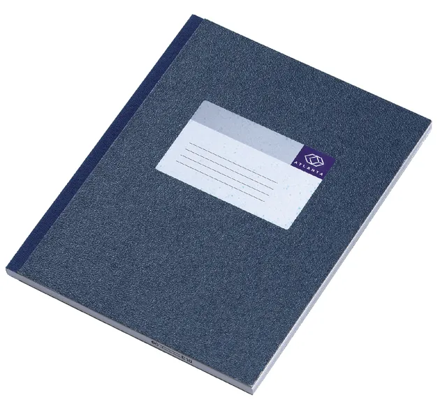 Notitieboek Djois Atlanta gelijmd 210x165mm 192 blz. blauw-1