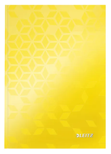 Notitieboek Leitz WOW A5 160blz 90gr lijn geel-1