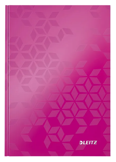 Notitieboek Leitz WOW A5 160blz 90gr lijn roze-1