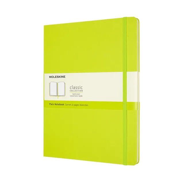 Notitieboek Moleskine XL 190x250mm blanco hard cover lemon green-1