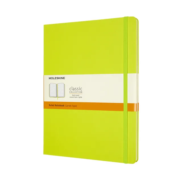 Notitieboek Moleskine XL 190x250mm lijn hard cover lemon green-1