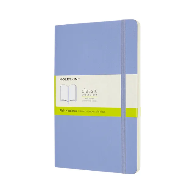 Notitieboek Moleskine large 130x210mm blanco soft cover hydrangea blue-1
