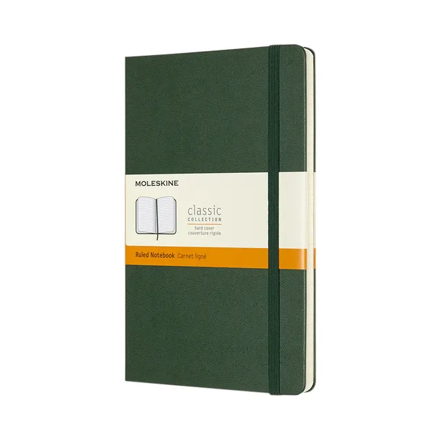 Notitieboek Moleskine large 130x210mm lijn hard cover myrtle green-1
