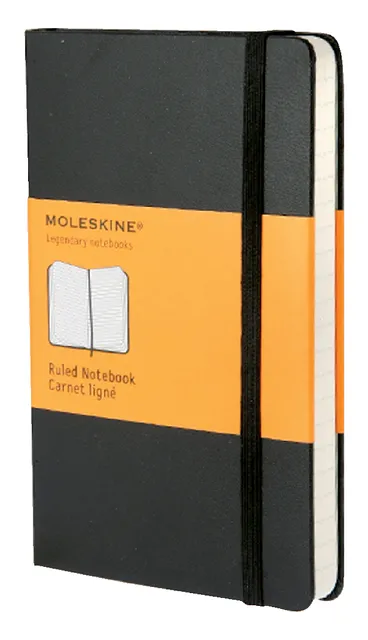 Notitieboek Moleskine pocket 90x140mm lijn hard cover zwart-1