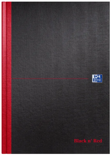 Notitieboek Oxford Black n' Red A4 96vel blanco-1