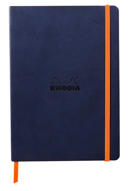 Notitieboek Rhodia A5 lijn 80 vel 90gr nachtblauw-1