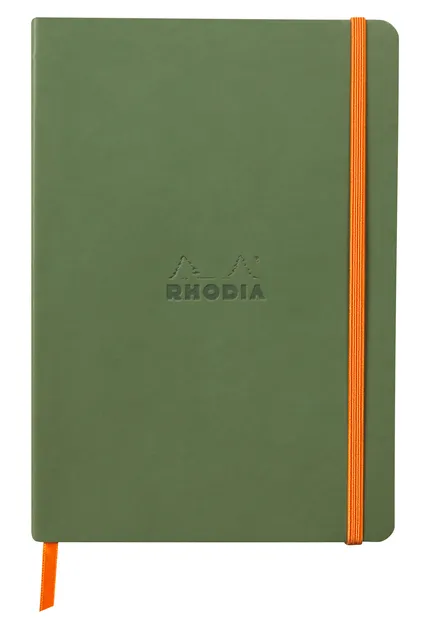Notitieboek Rhodia A5 lijn 80 vel 90gr saliegroen-1