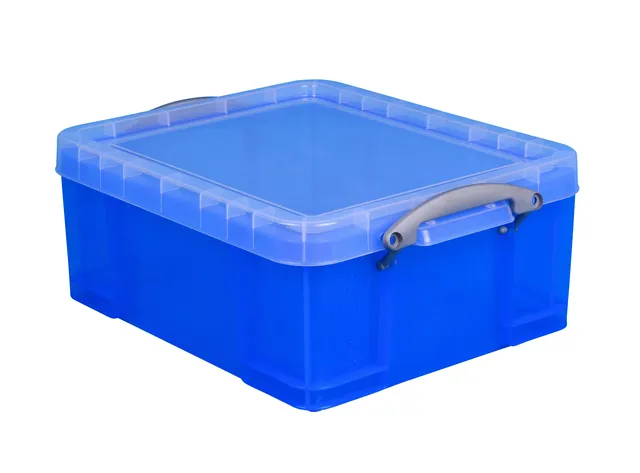 Opbergbox Really Useful 18 liter 480x390x200mm transparant blauw-1
