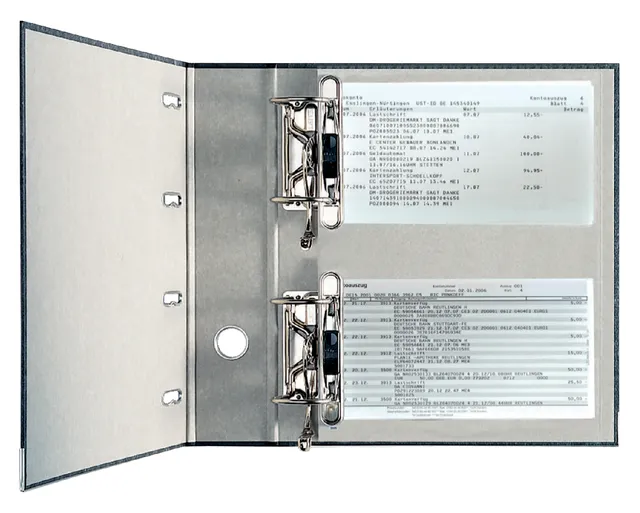 Ordner Leitz 1092 giro-bank met dubbele mechaniek 75mm karton A4 zwart-1