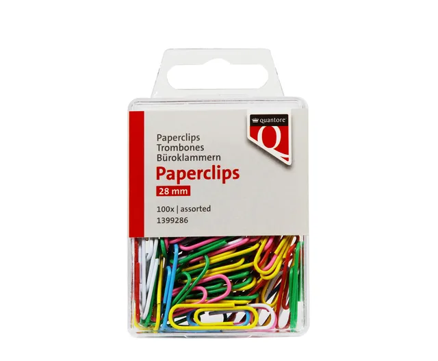 Paperclip Quantore 28mm 100 stuks assorti-1