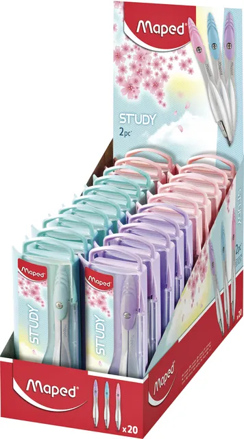 Passer Maped Study 2-delig display á 20 stuks pastel assorti-1