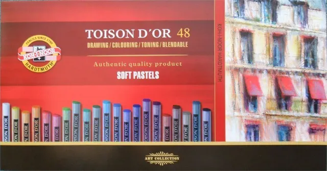 Pastelkrijt Koh-I-Noor Toison 8516 rond 48 stuks assorti-1