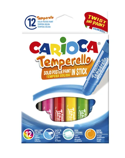Plakkaatverf Carioca Temperello 12 stuks-1