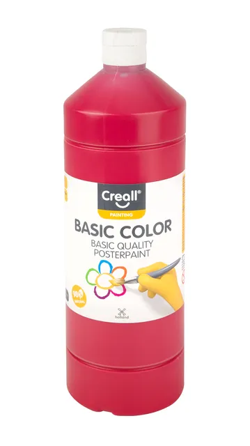 Plakkaatverf Creall basic donkerrood 1000ml-1