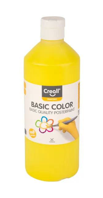 Plakkaatverf Creall basic geel 500ml-1
