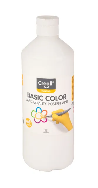 Plakkaatverf Creall basic wit 500ml-1