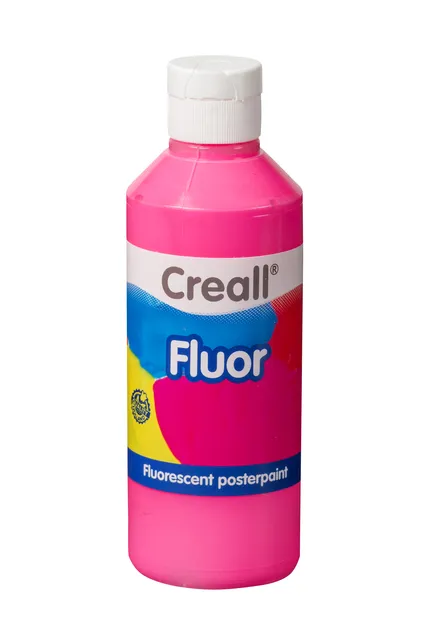 Plakkaatverf Creall fluor roze 250ml-1