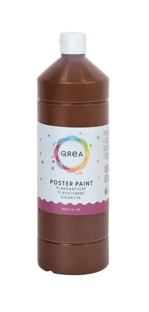 Plakkaatverf Qrea donkerbruin 1000ml-1