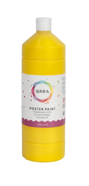 Plakkaatverf Qrea geel 1000ml-1