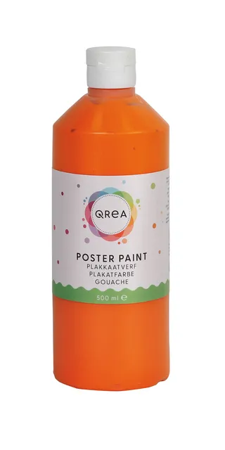 Plakkaatverf Qrea oranje 500ml-1