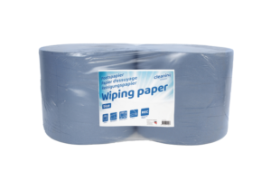 Poetspapier Cleaninq industrie 2-laags 26cmx380m blauw-1