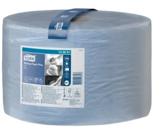 Poetspapier Tork Wiping Plus W1 2-laags 1500 vel blauw 130051-1