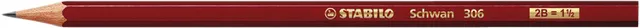 Potlood STABILO Schwan grafiet 306 2B-1