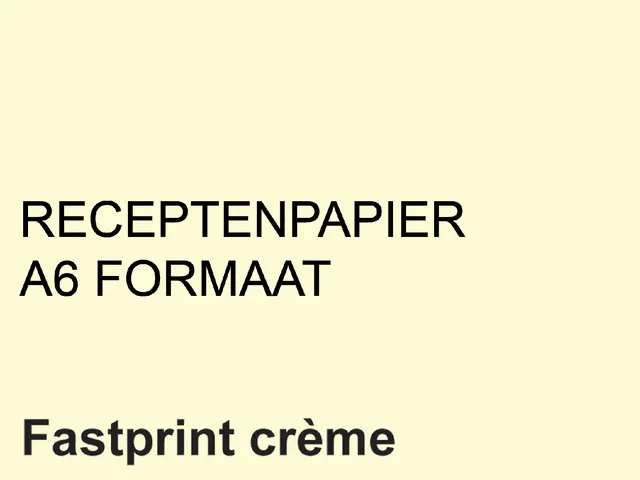 Receptpapier Fastprint A6 80gr creme 2000 vel-1
