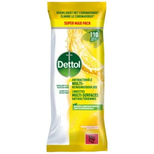 Reinigingsdoekjes Dettol antibacterieël Citrus 110 stuks-1