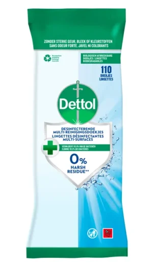 Reinigingsdoekjes Dettol antibacterieël Cleanser 110 stuks-1