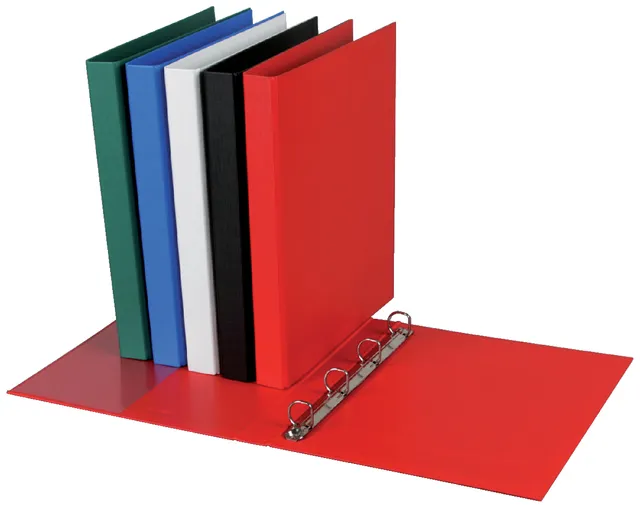 Ringband Quantore A4 4-rings D-mech 20mm PP rood-1