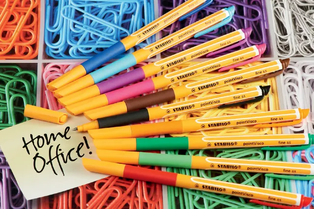 Rollerpen STABILO PointVisco 1099/10 fijn assorti etui à 10 stuks-1