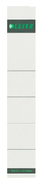 Rug-insteekkaart Leitz smal 32x191mm grijs 10 stuks-1