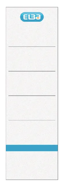Rugetiket Elba breed 59x190mm zelfklevend wit/blauw 10 stuks-1