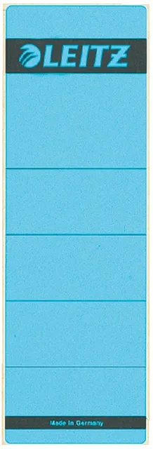 Rugetiket Leitz breed/kort 62x192mm zelfklevend blauw 10 stuks-1