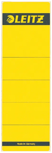 Rugetiket Leitz breed/kort 62x192mm zelfklevend geel 10 stuks-1