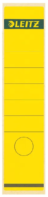 Rugetiket Leitz breed/lang 62x285mm zelfklevend geel 10 stuks-1