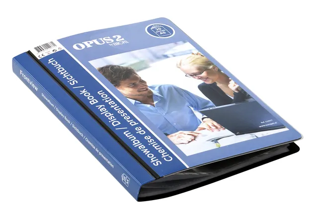 Showmap Opus 2 frontview A5 20-tassen antraciet-1